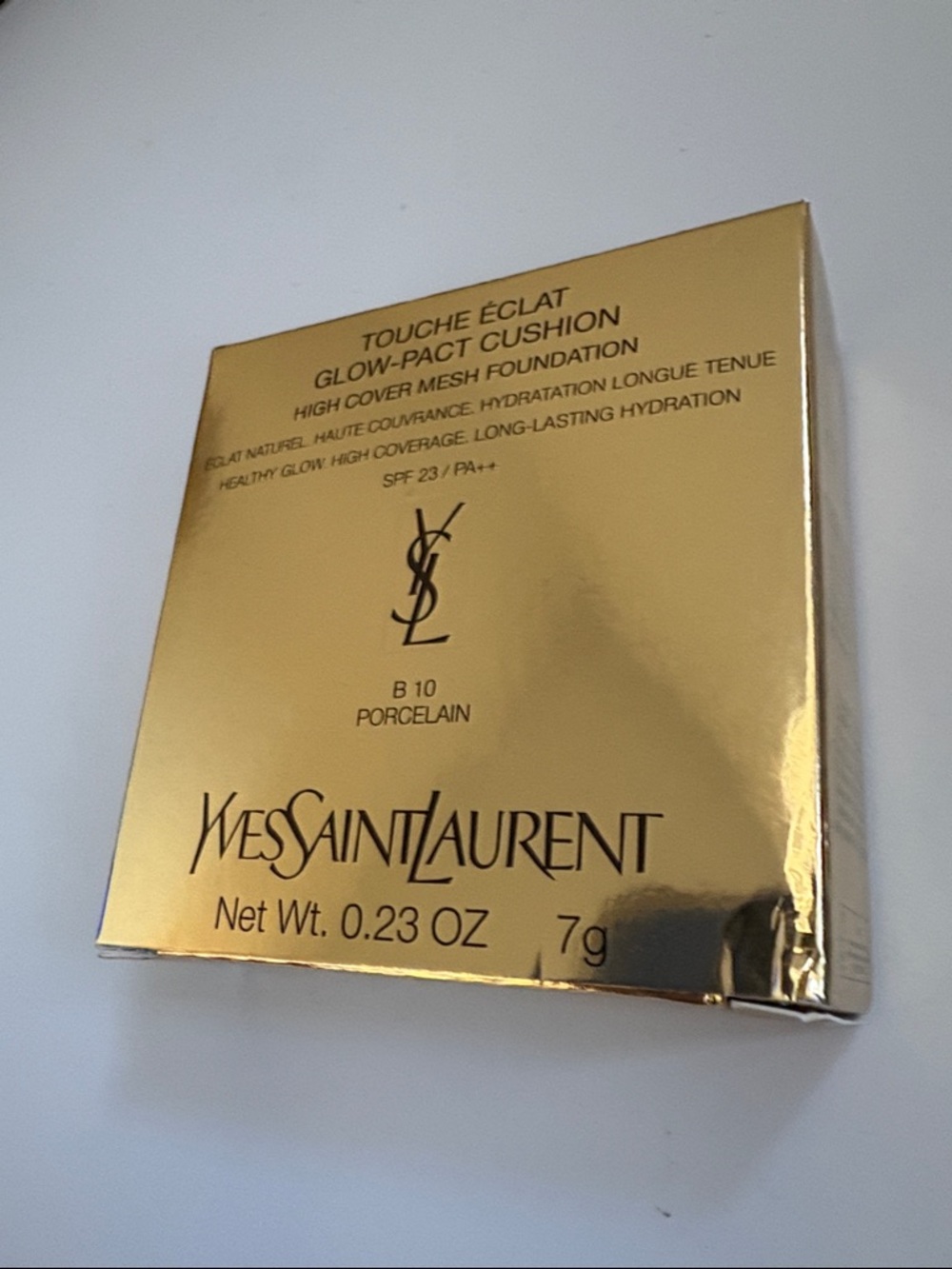 NIB [YSL] Touche Eclat Glow-Pact Cushion High Cover Mesh Foundation #B10 7g - Picture 12 of 15